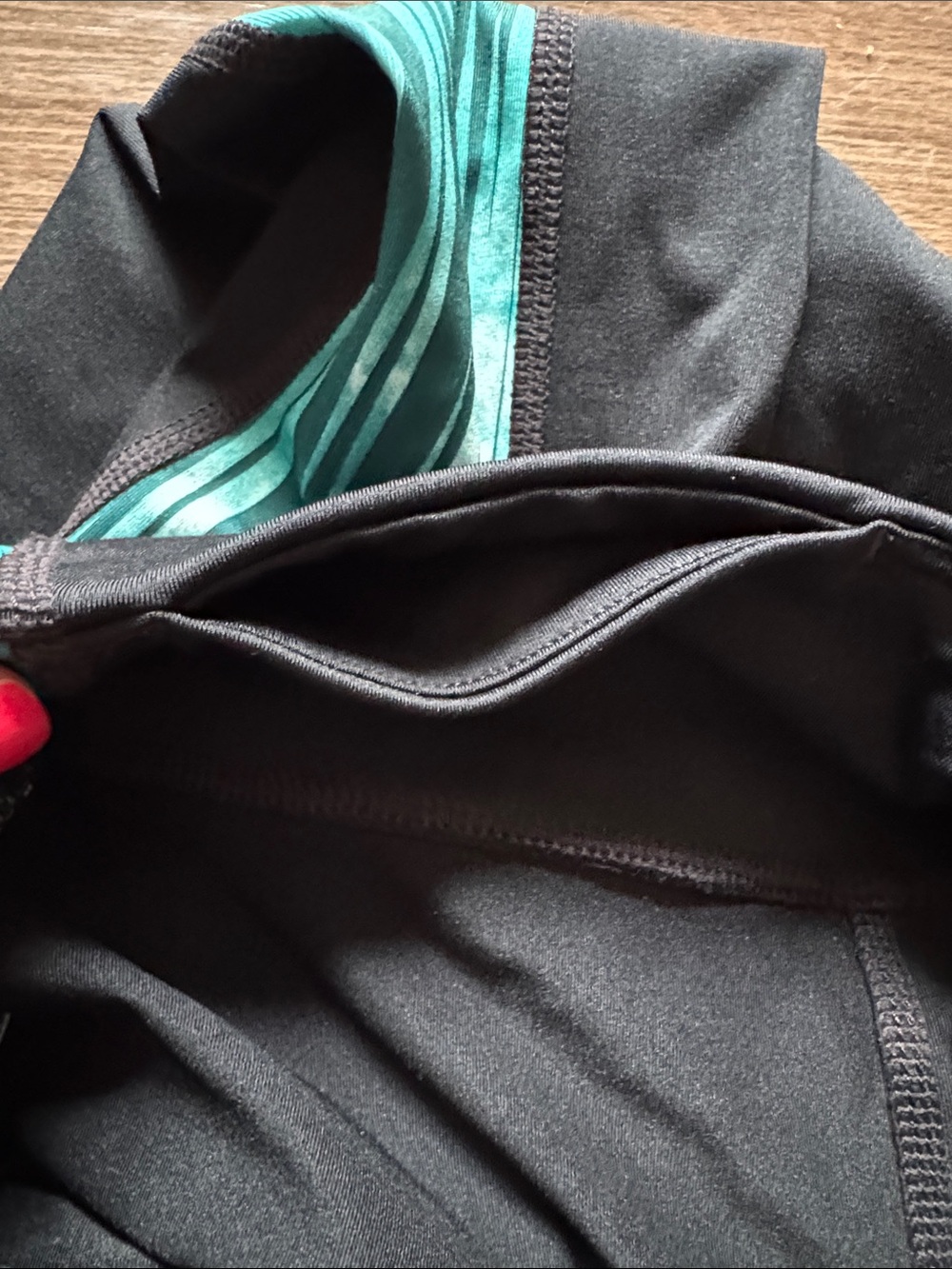 Asics Black and Green Athletic Leggings - Picture 7 of 7